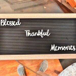 Black Letter Board with Wooden Frame